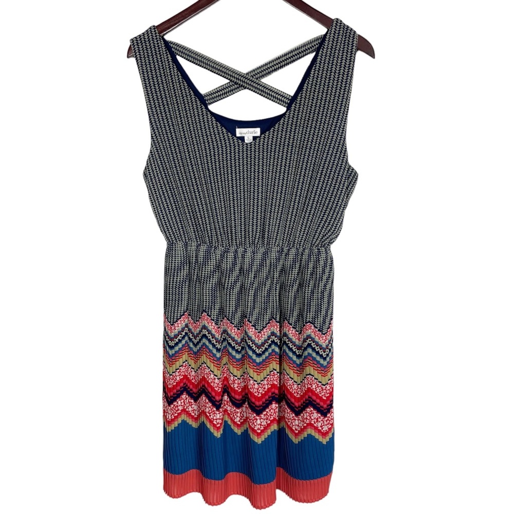 Charming Charlie Criss-Cross Back Midi Dress Size Large